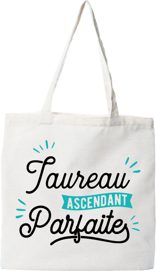 Tote bag coton recycle taureau ascendant parfaite