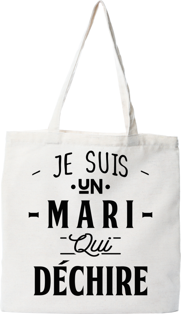 Tote bag coton recycle un mari qui dechire