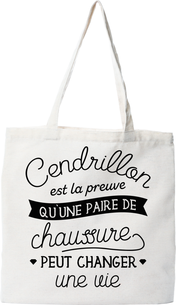 Tote bag coton recycle une paire de chaussure