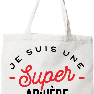 Tote bag coton recycle une super arri�re grand mere