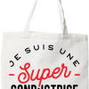 Tote bag coton recycle une super conductrice de travaux