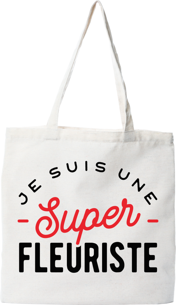 Tote bag coton recycle une super fleuriste