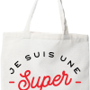 Tote bag coton recycle une super footballeuse