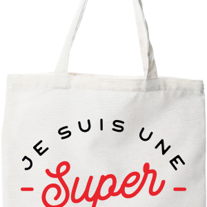 Tote bag coton recycle une super footballeuse