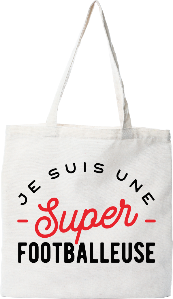 Tote bag coton recycle une super footballeuse