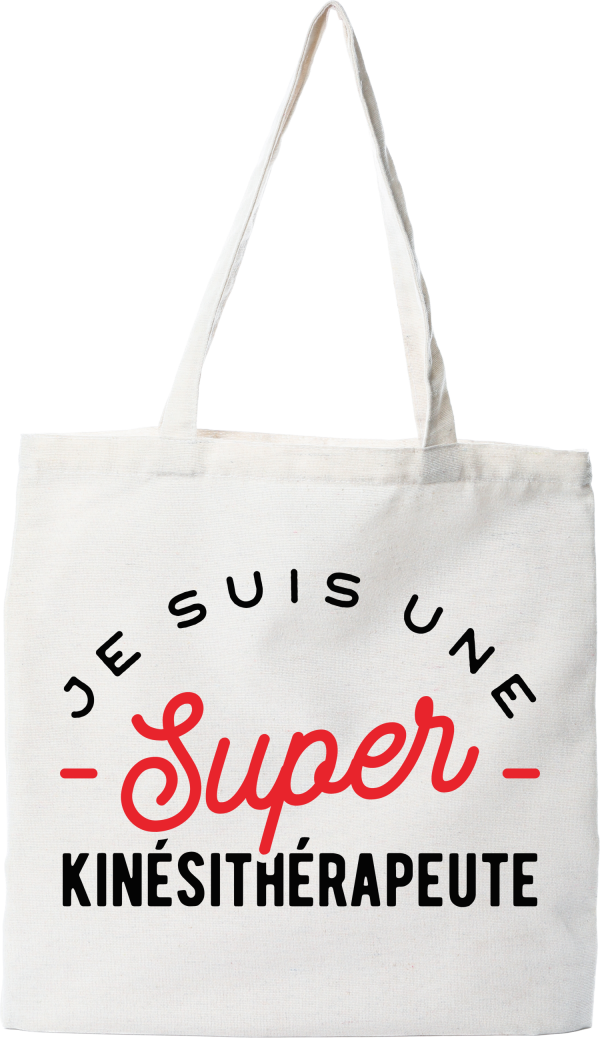 Tote bag coton recycle une super kinesitherapeute