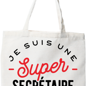 Tote bag coton recycle une super secretaire medicale