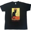 tee shirt la tournee du chat Noir