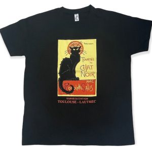 tee shirt la tournee du chat Noir tee shirt la tournee du chat Noir