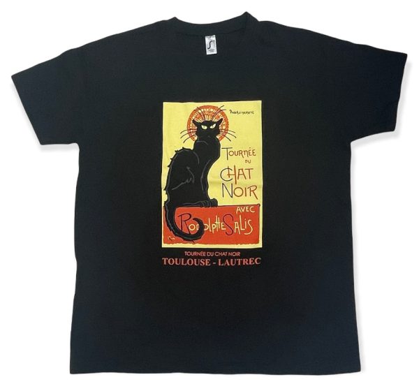 tee shirt la tournee du chat Noir