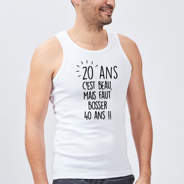 Debardeur Homme Anniversaire 20 ans