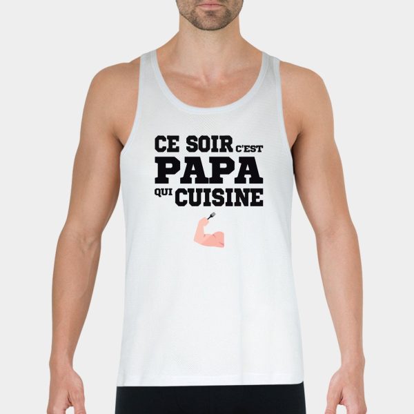 Debardeur Homme Ce soir c’est papa qui cuisine