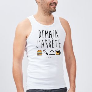 Debardeur Homme Demain j’arrete