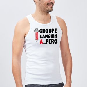 Debardeur Homme Groupe sanguin Apero