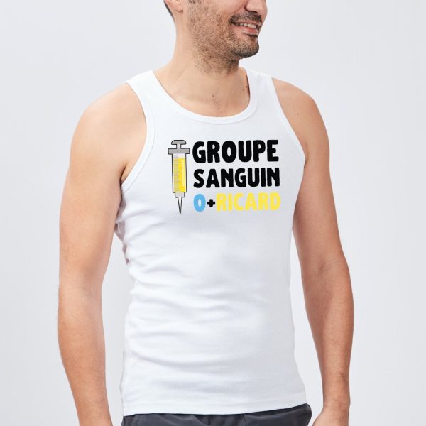 Debardeur Homme Groupe sanguin O + Ricard