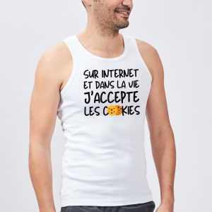 Debardeur Homme J’accepte les cookies