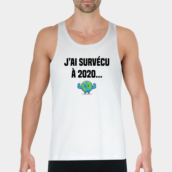 Debardeur Homme J’ai survecu a 2020