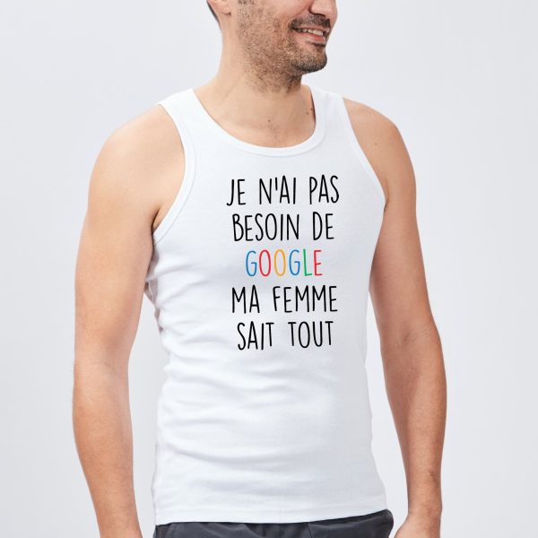 Debardeur Homme Je n’ai pas besoin de Google