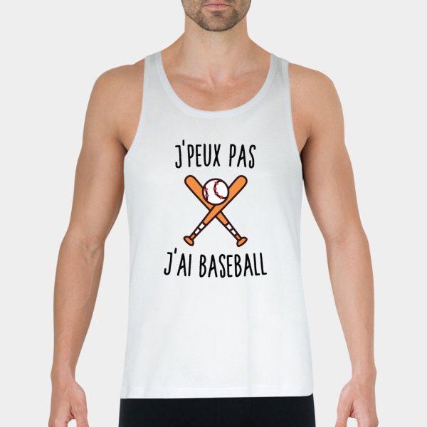 Debardeur Homme J’peux pas j’ai baseball