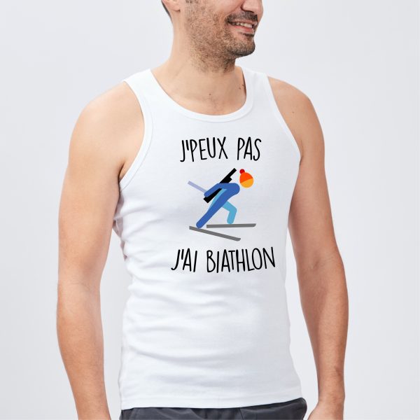 Debardeur Homme J’peux pas j’ai biathlon