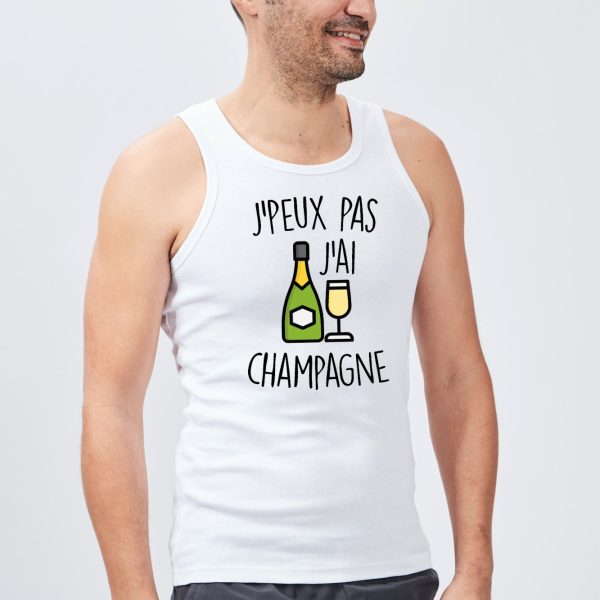 Debardeur Homme J’peux pas j’ai champagne