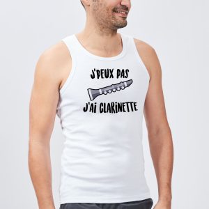 Debardeur Homme J’peux pas j’ai clarinette