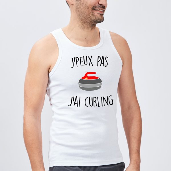 Debardeur Homme J’peux pas j’ai curling