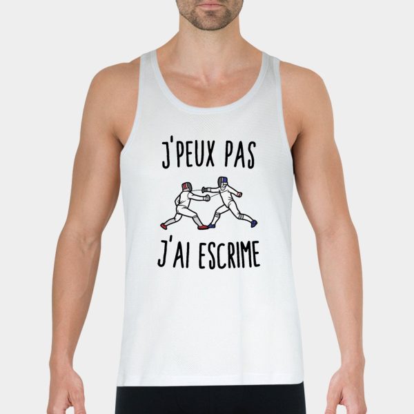 Debardeur Homme J’peux pas j’ai escrime