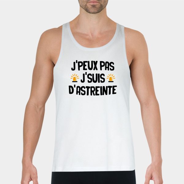 Debardeur Homme J’peux pas j’suis d’astreinte