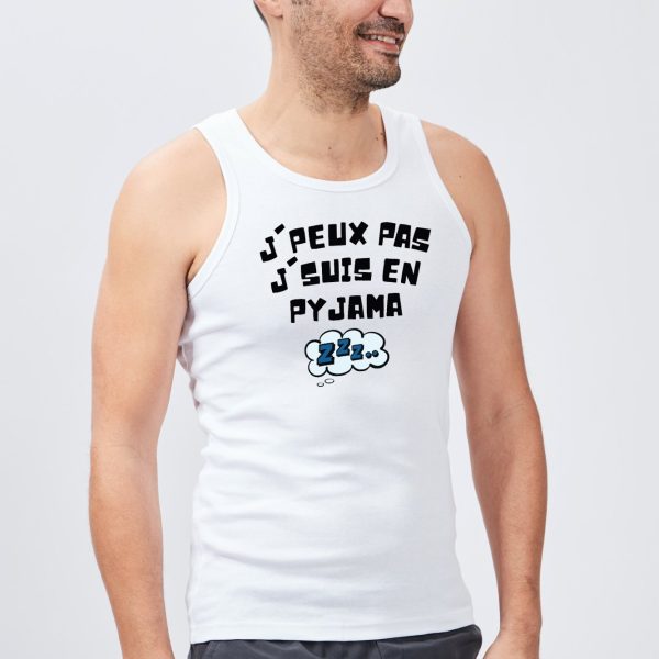 Debardeur Homme J’peux pas j’suis en pyjama