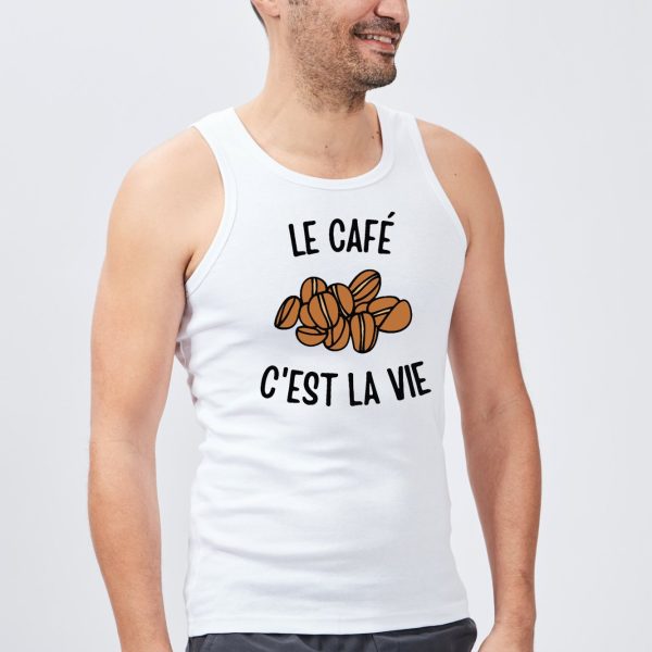 Debardeur Homme Le cafe c’est la vie