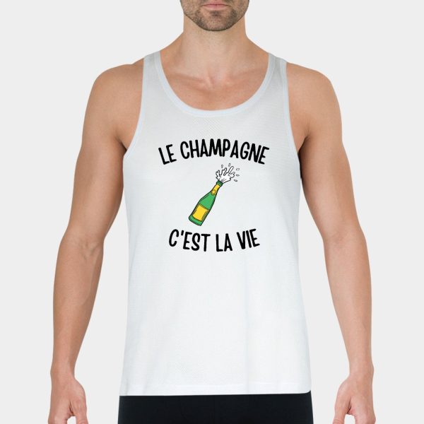 Debardeur Homme Le champagne c’est la vie