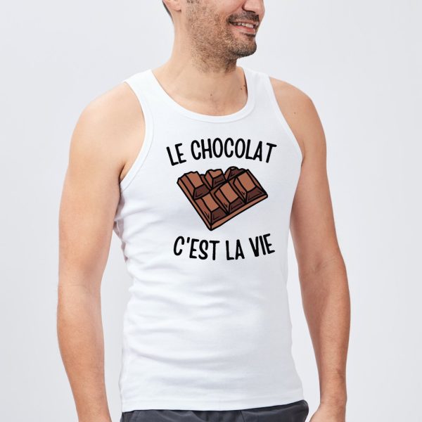 Debardeur Homme Le chocolat c’est la vie