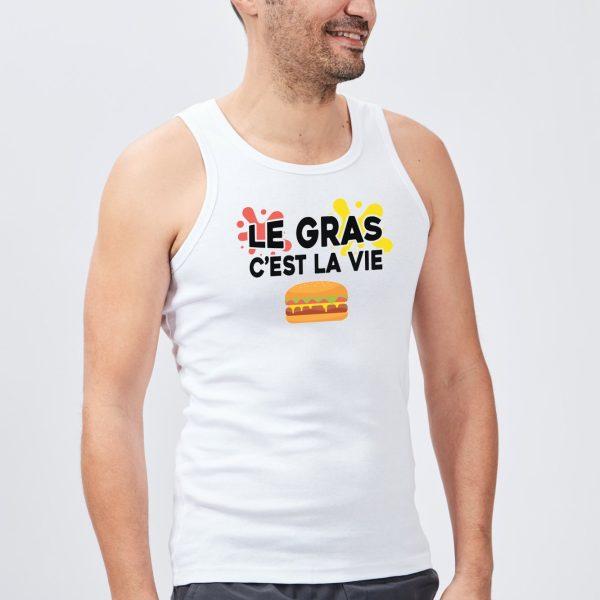 Debardeur Homme Le gras c’est la vie