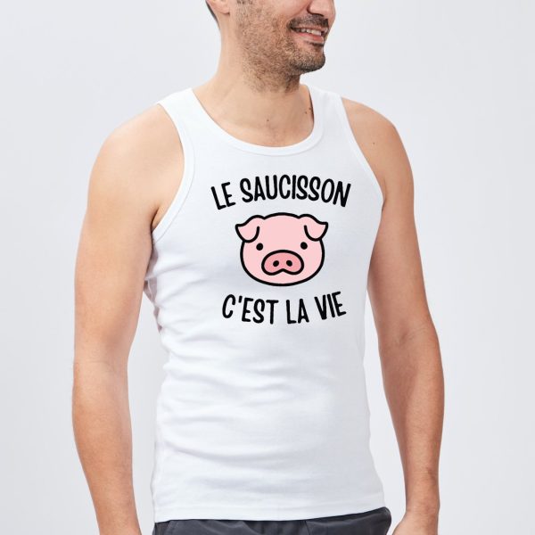 Debardeur Homme Le saucisson c’est la vie