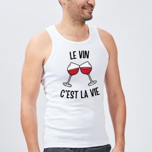 Debardeur Homme Le vin c’est la vie