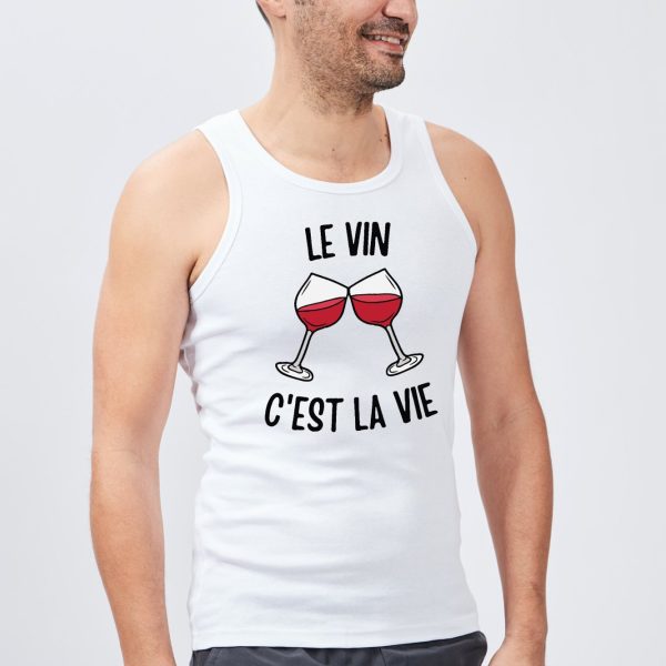 Debardeur Homme Le vin c’est la vie