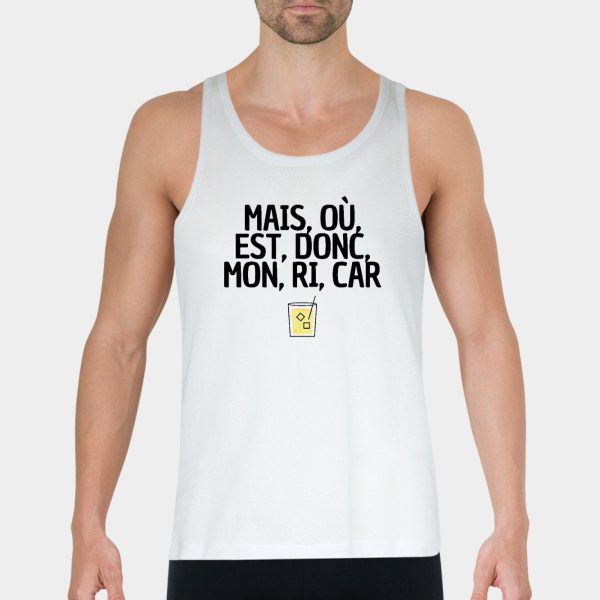 Debardeur Homme Mais, ou, est, donc, mon, ri, car