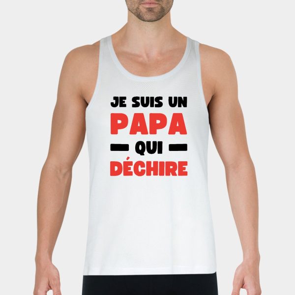 Debardeur Homme Papa qui dechire