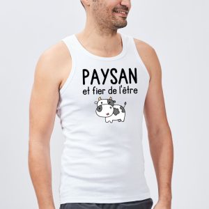 Debardeur Homme Paysan et fier de l&rsquo;etre