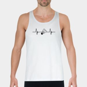 Debardeur Homme Rythme cardiaque badminton