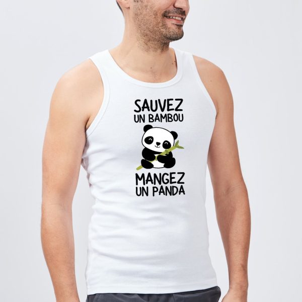 Debardeur Homme Sauvez un bambou, mangez un panda