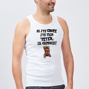 Debardeur Homme Si j&rsquo;te chope