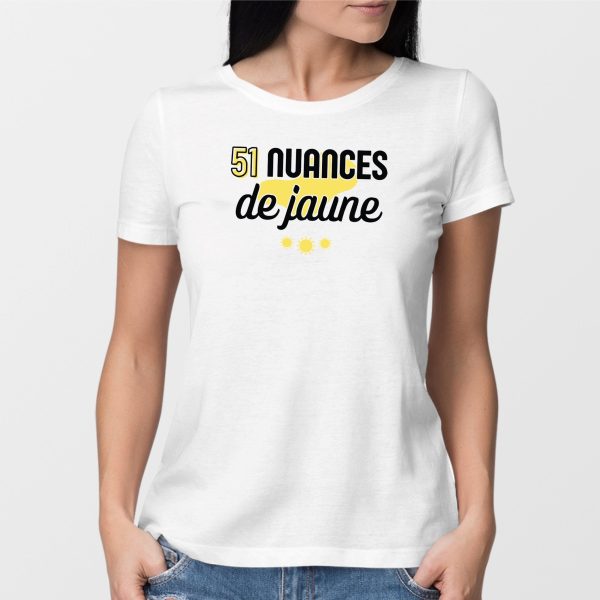 T-Shirt Femme 51 nuances de jaune