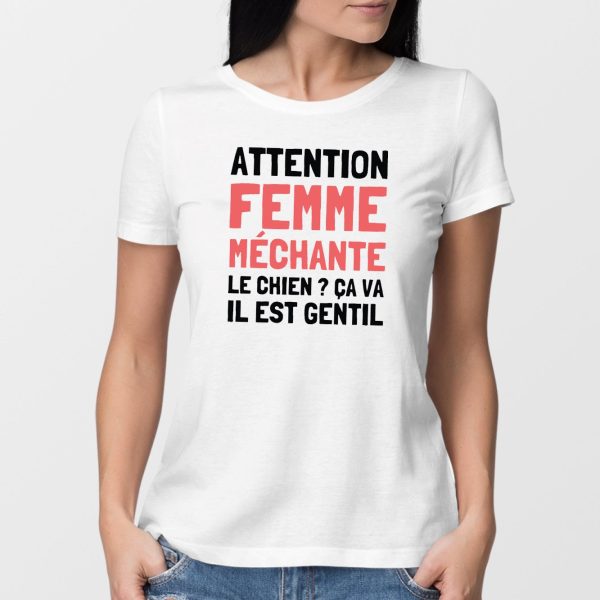 T-Shirt Femme Attention femme mechante