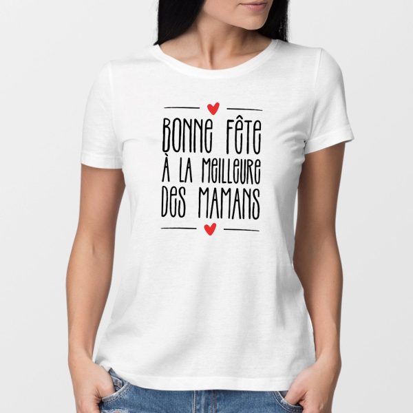 T-Shirt Femme Bonne fete a la meilleure des mamans