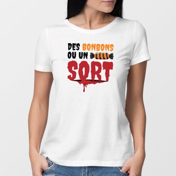 T-Shirt Femme Des bonbons ou un sort