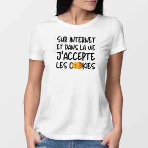 T-Shirt Femme J&rsquo;accepte les cookies