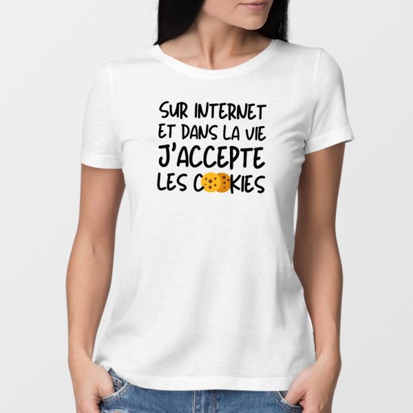 T-Shirt Femme J’accepte les cookies