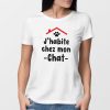T-Shirt Femme J&rsquo;habite chez mon chat